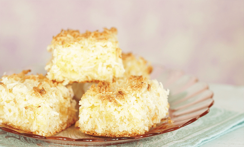Lemon and coconut slice: an oceanic goodness!